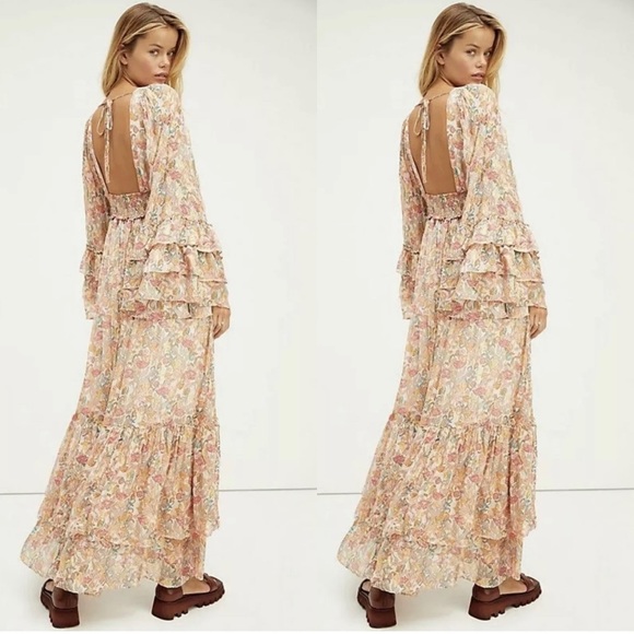 New Free People Ophelia Maxi Dress Size S $300 - Picture 1 of 7